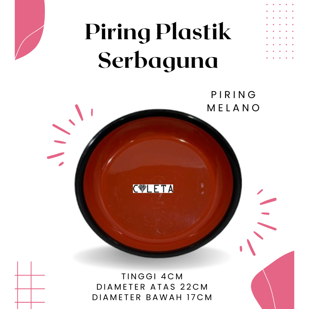 Piring Plastik /  Piring Saji / Piring Ramen / Piring Murah / Piring Food Grade / Plastik PP 5 / Pir