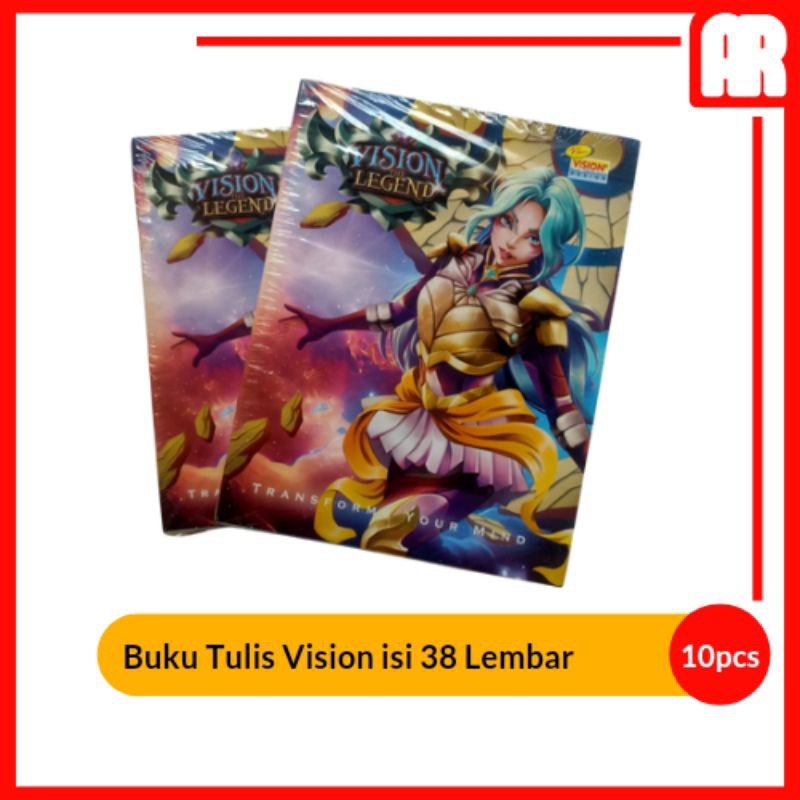 

Buku Tulis Vision Isi 38 Lembar (10pcs) 1pak - ACC | AR Ostore