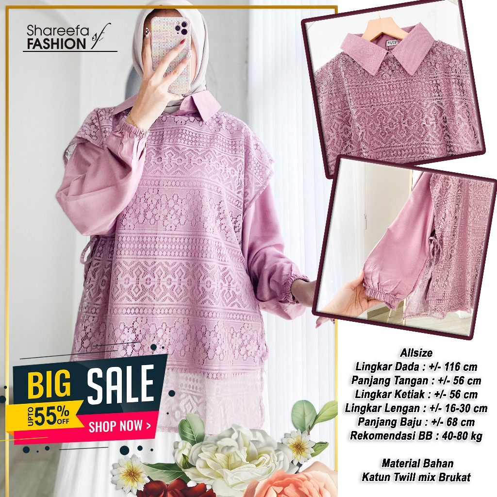 Puja Set - Kemeja Wanita | Kemeja Wanita Kekinian korean Style | Kemeja Wanita Lengan Panjang