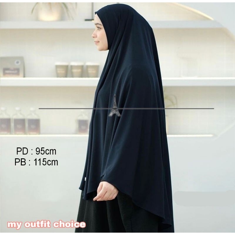 KERUDUNG NADINE XXL JILBAB KHIMAR BERGO NON PET / PAD BAHAN SPANDEK PREMIUM JUMBO SYAR'I