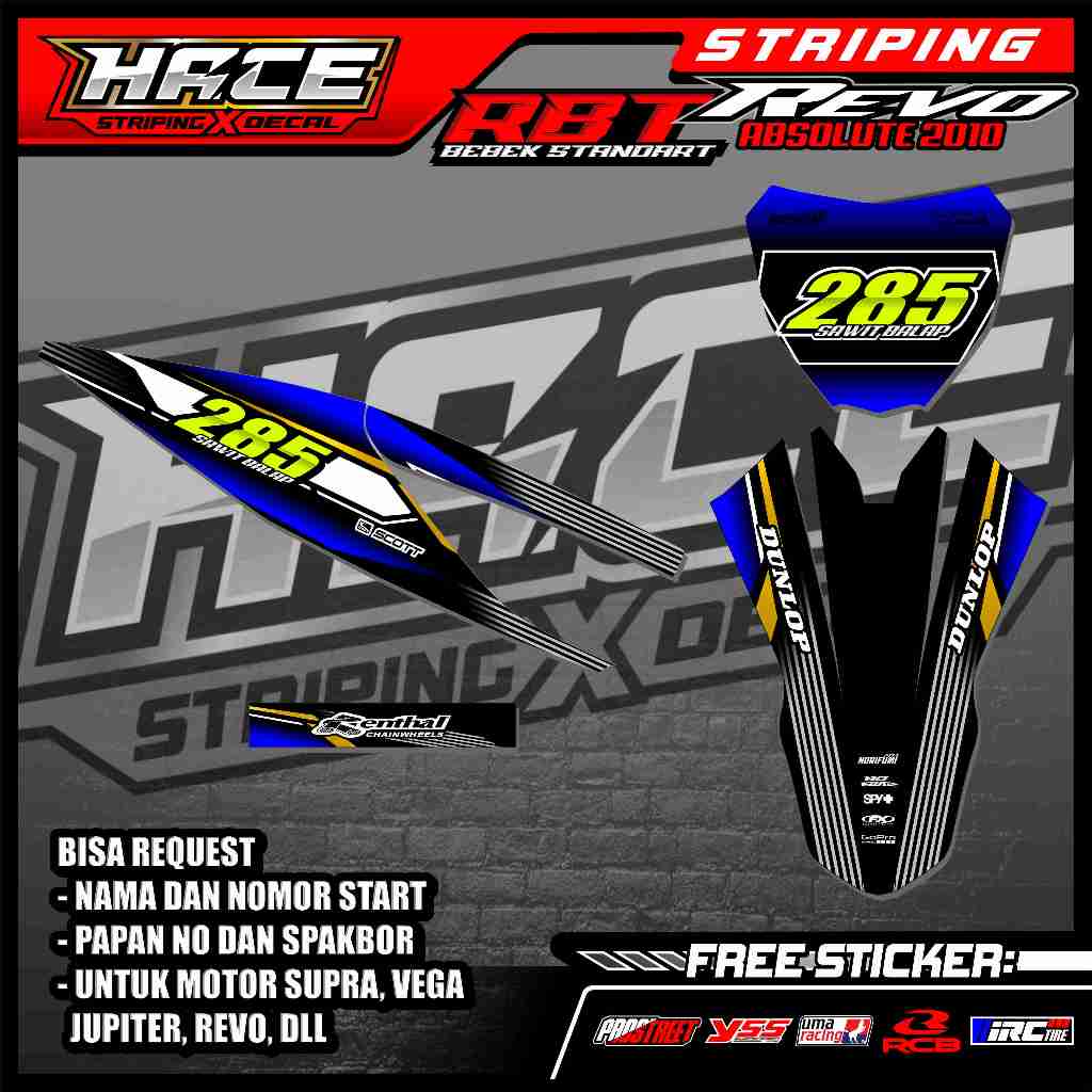 790 STRIPING STICKER RBT REVO ABSOLUTE - STRIPING STICKER RBT REVO ABSOLUTE PREMIUM RACING