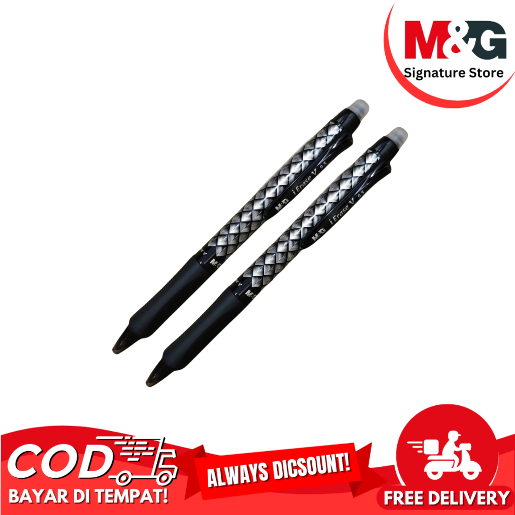 

Pulpen Bisa dihapus M&G Erasable Gel Pen M&G Tip 0.5mm Warna Hitam Dengan Silikon Grip #AKPH32R9