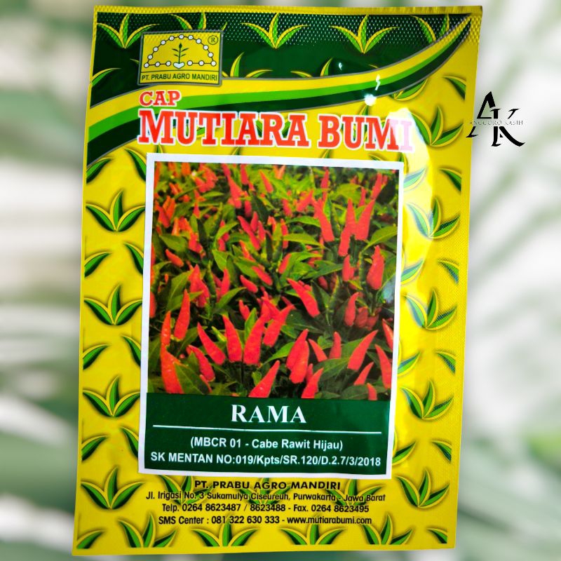 20Biji Benih Cabe Rawit Hijau RAMA Cap Mutiara Bumi