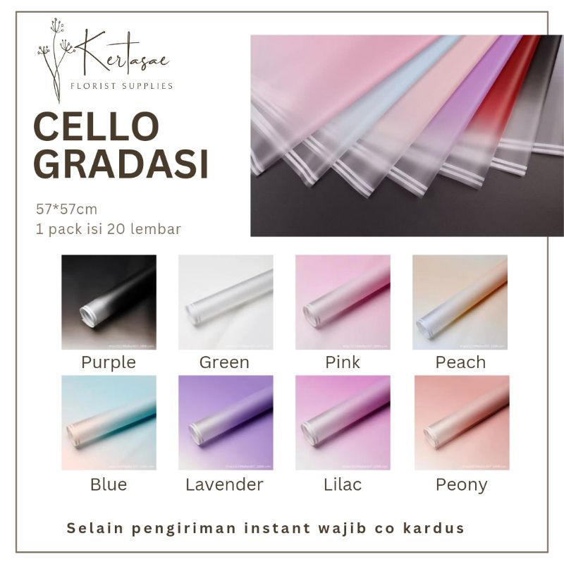 

Kertas Buket Bunga | Cello Gradasi | flower wrapping paper | cellophane | kertas bucket