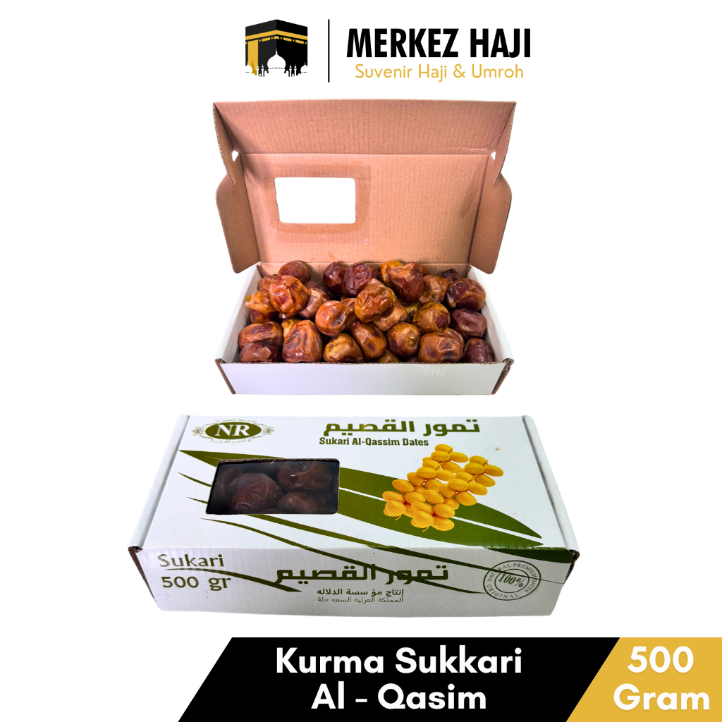 

Kurma Sukari al qassim 500 Gram Grade A Premium | Kurma Sukkari Madu Lembut Oleh Oleh Haji dan Umroh