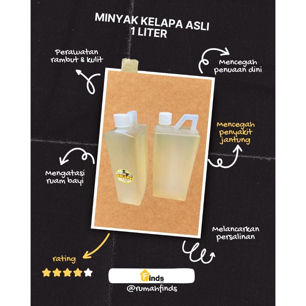 

Minyak Kelapa Asli 1 Liter - Murni, Tradisional, dan Multifungsi