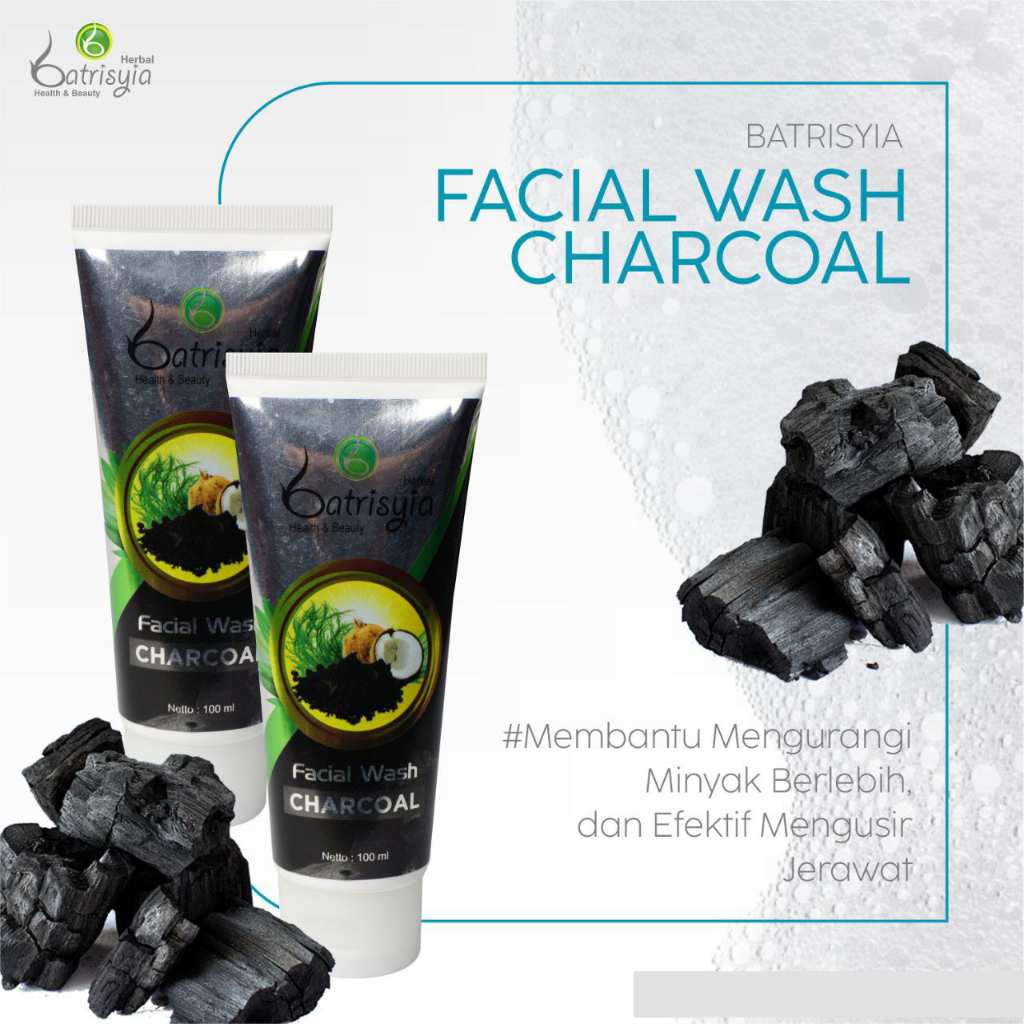 Batrisyia facial wash charcoal / arang bambu aktif