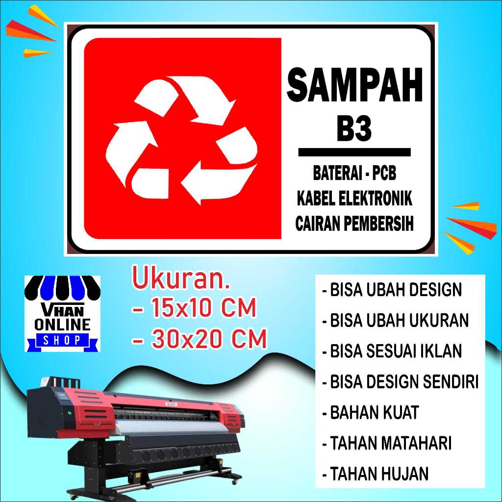 

Cetak Stiker Untuk Peringatan Sampah Bahan Glosy Merah