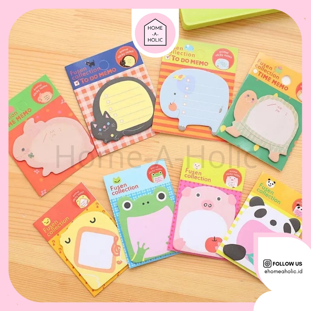 

Sticky Note Memo Pad Sticky Notes Animal Note Karakter Lucu