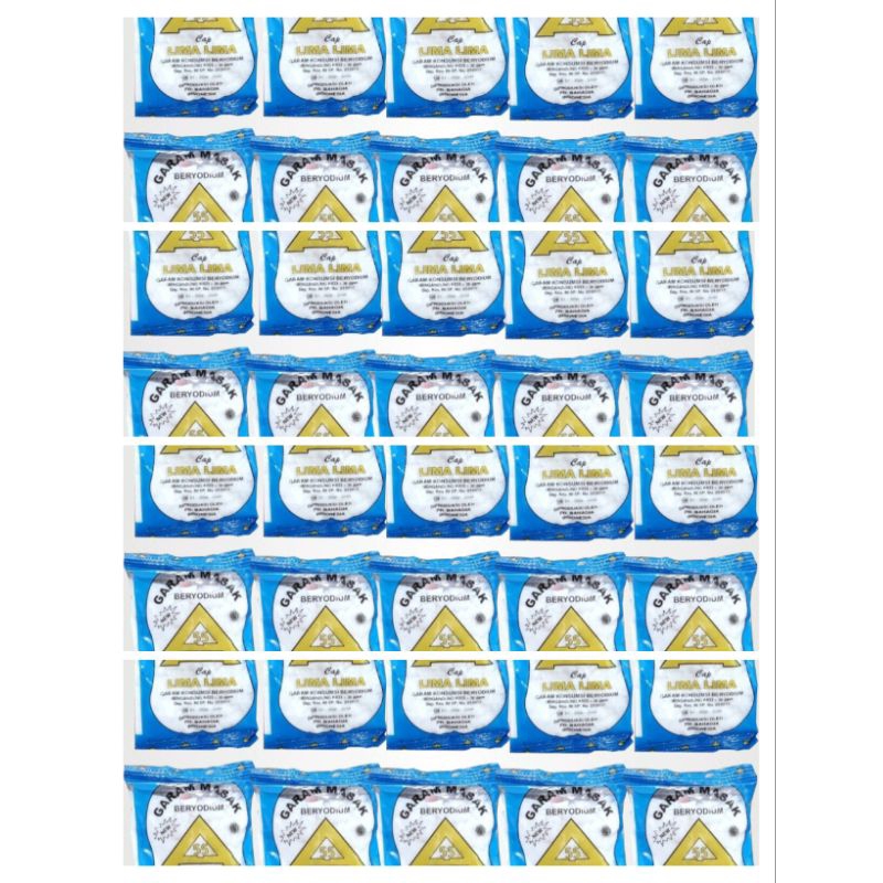 

1Ball-40pcs Garam dapur, Garam Halus beryodium 55