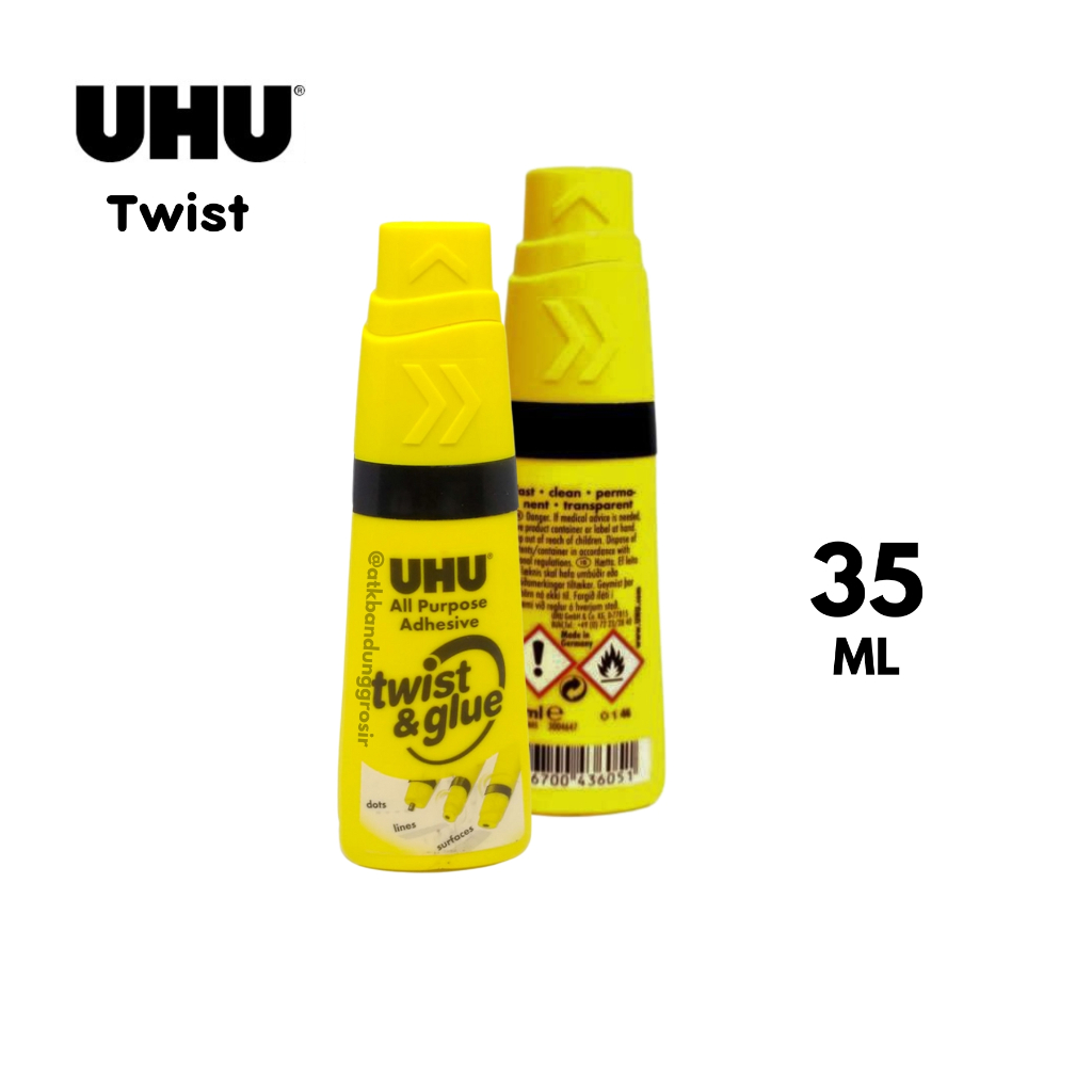 

Lem UHU All Purpose Twist & Glue 35 ml Perekat Serbaguna