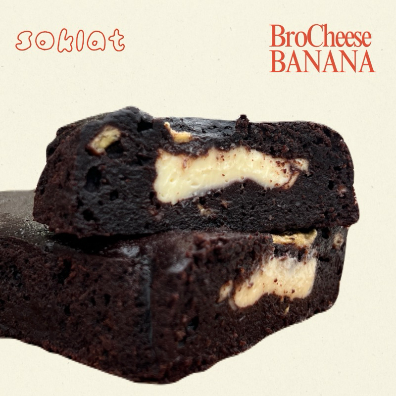 

Brocheese Banana Medium- Fudgy Brownies Banana with Cream Cheese