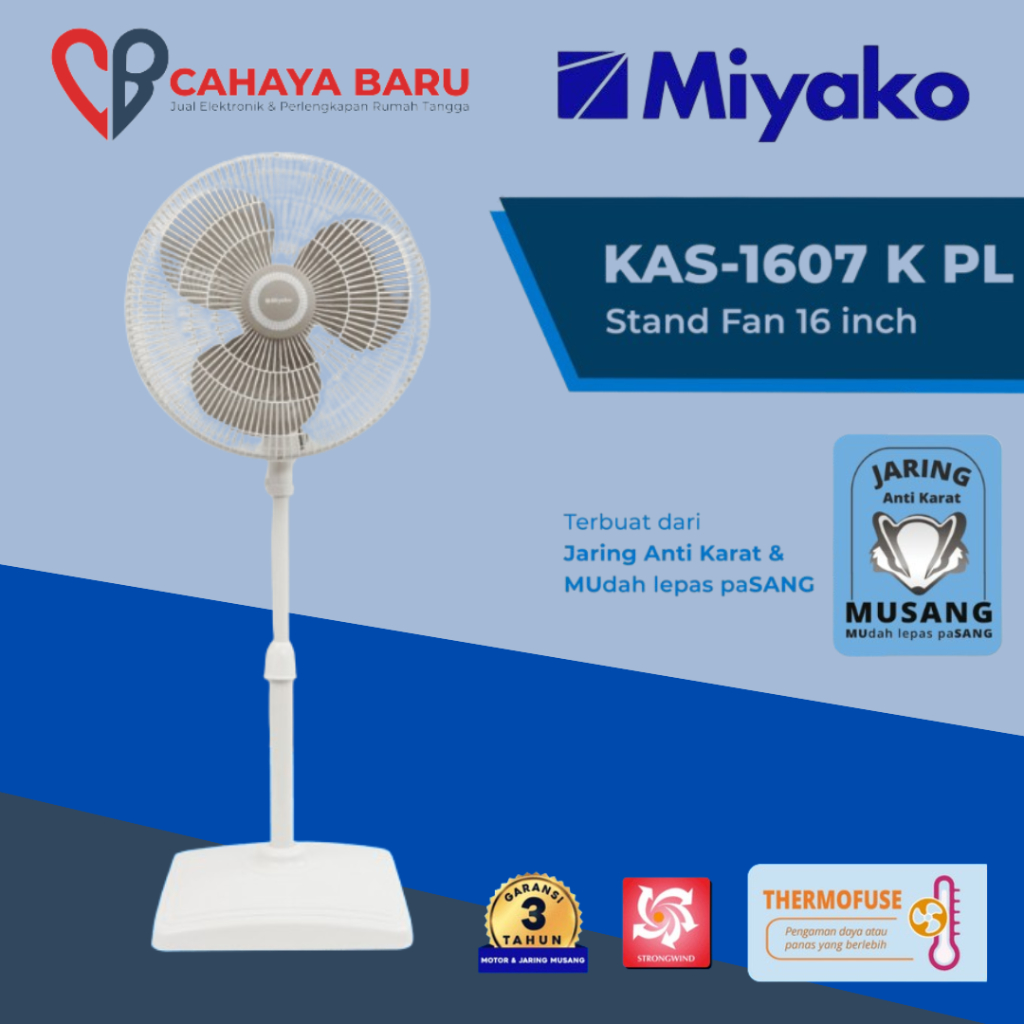 MIYAKO KIPAS ANGIN KAS 1607K PL