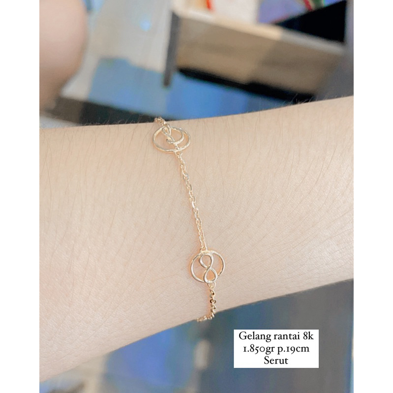 Gelang Emas Asli Model Terbaru Kadar 375%/8Karat