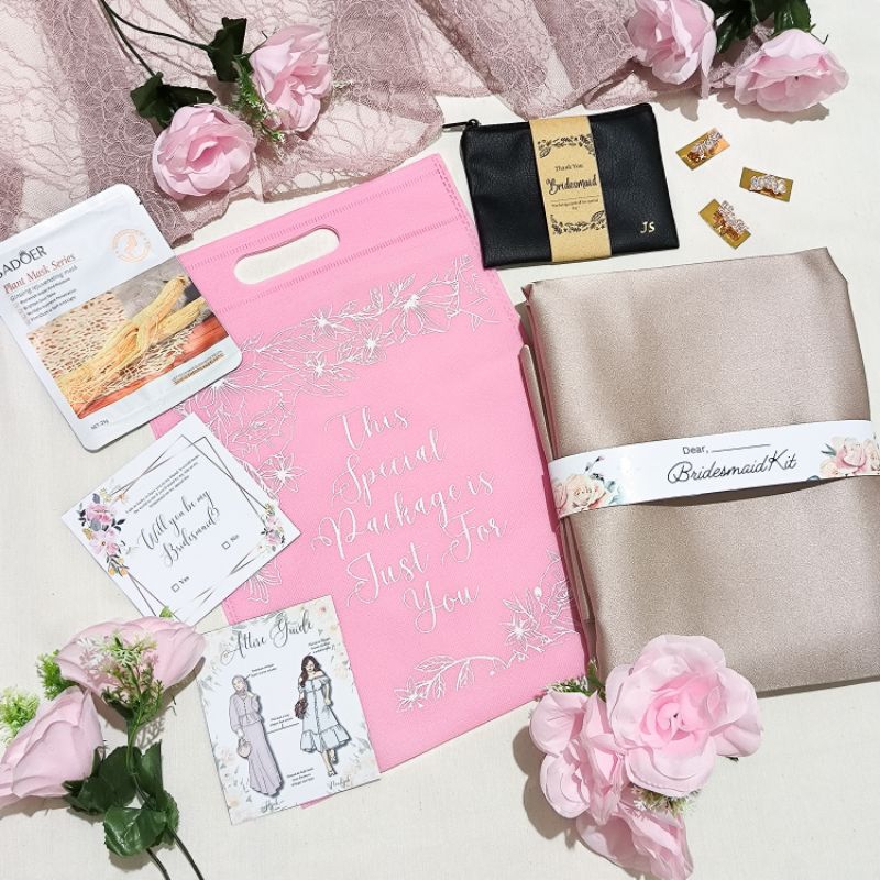 [GRATIS CUSTOM] Paket Hampers Seragam Bridesmaid Satin Velvet / Seragam Nikahan / Paket Baju Pesta W