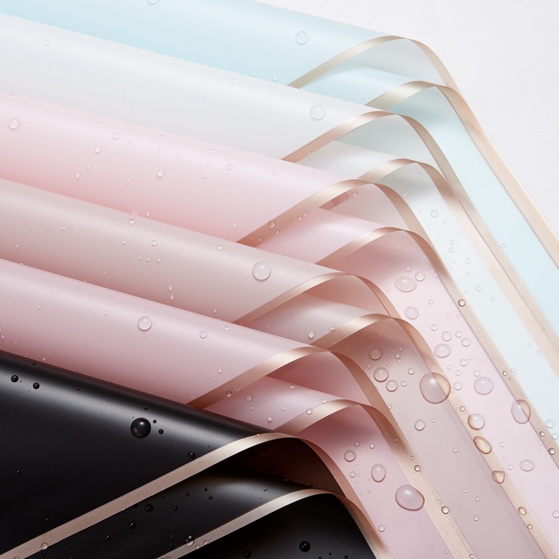 

Kertas bunga list gold - Flower wrapping Cellophane gold line