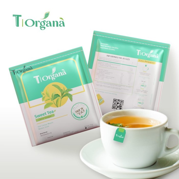 

Teh Organa Stevia Teh Manis Tanpa Gula Isi 10 Tbag ASLI