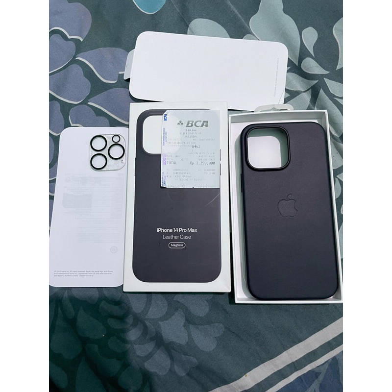 Apple leather case iphone 14 pro max original