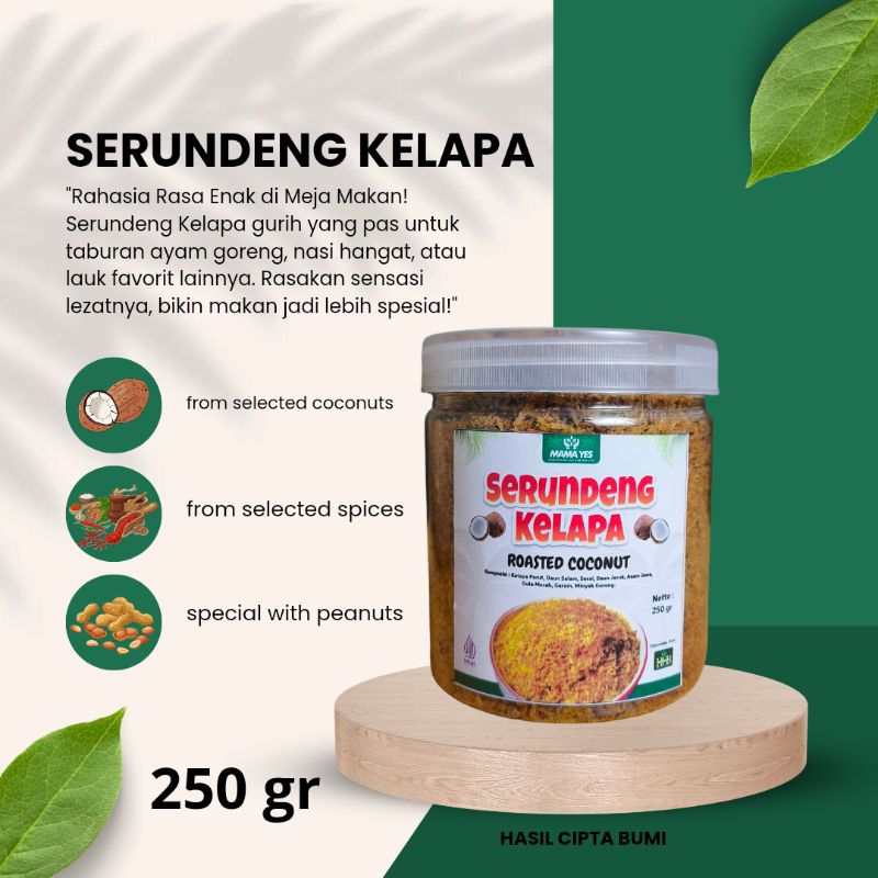 

Mama Yes Serundeng Kelapa Roasted Coconut 250 gr