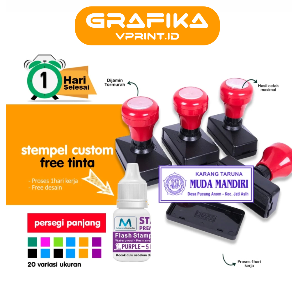 

STAMPEL FLASH MURAH FREE DESIGN & TINTA