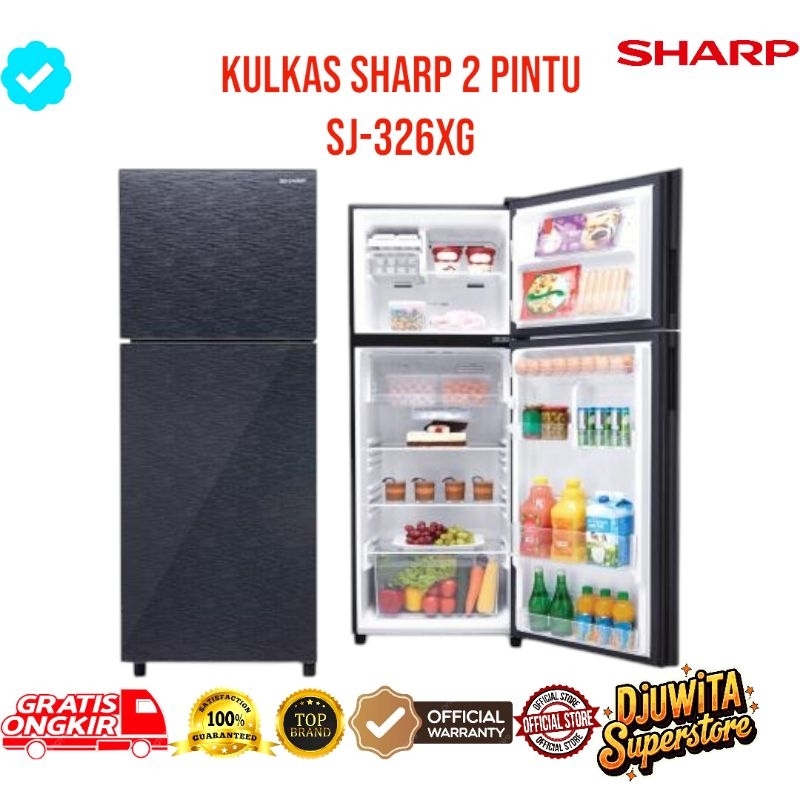 KULKAS SHARP 2 PINTU SJ-326XG 256 LITER