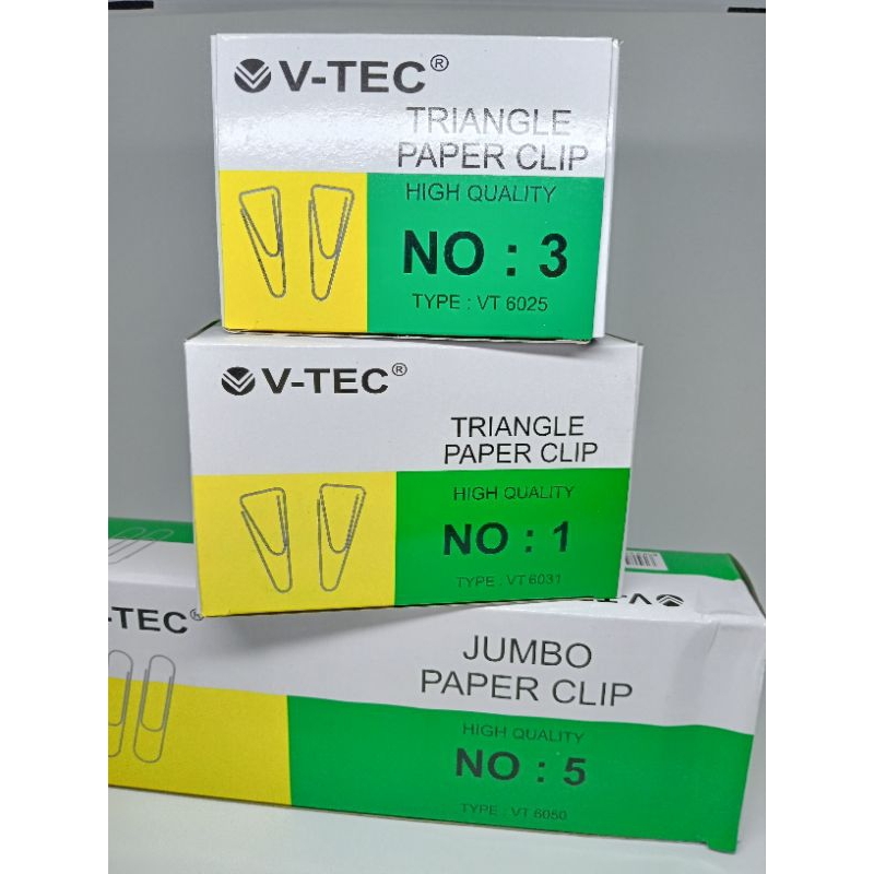 

Paper clip Merk V-Tec No. 3 Silver Klip kertas