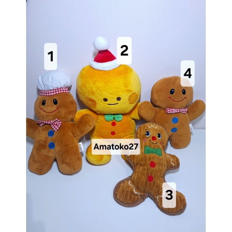 Boneka kue jahe edisi natal boneka lucu bahan lembut