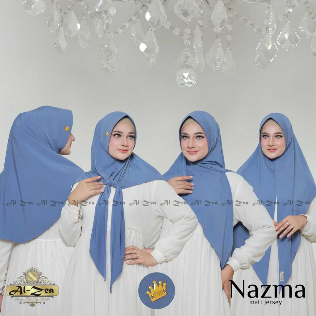 Al-Zea Nazma Paket Usaha 1 kodi Hijab Instan Bergo Daily Kerudung Jersey Jilbab Segitiga Ped Antem