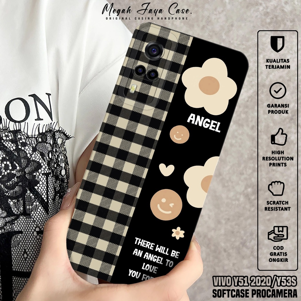 Case Hp VIVO Y51 2020 / VIVO Y53S - Softcase Hp VIVO Y53S / VIVO Y51 2020 Motif BUNGA - Casing Hp VI