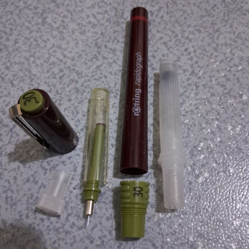 

Rotring Rapidograph 0.3 rapido jerman pulpen gambar teknik NOS Baru Stock Lama