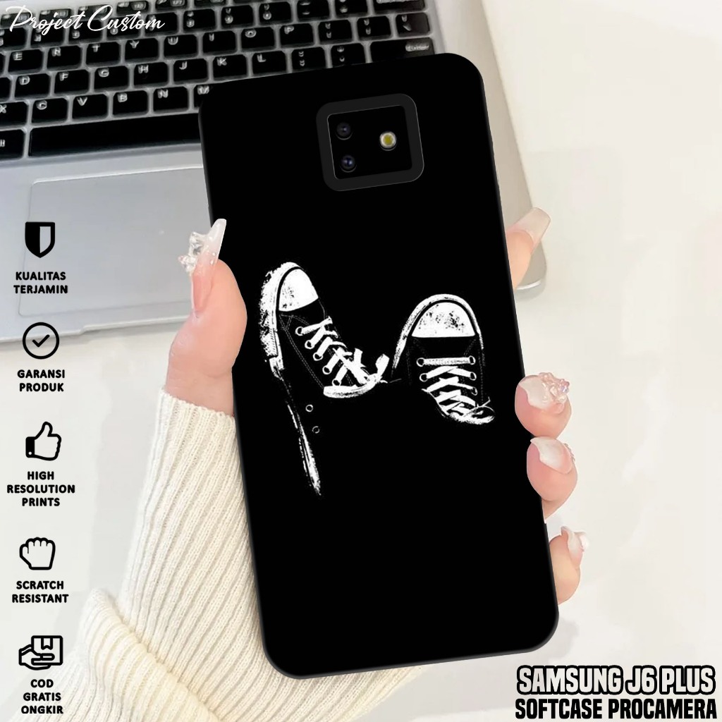 Softcase SAMSUNG J6 PLUS - Case Hp SAMSUNG J6 PLUS ( BLCK ) Silikon Hp SAMSUNG J6+ - Casing Hp SAMSU