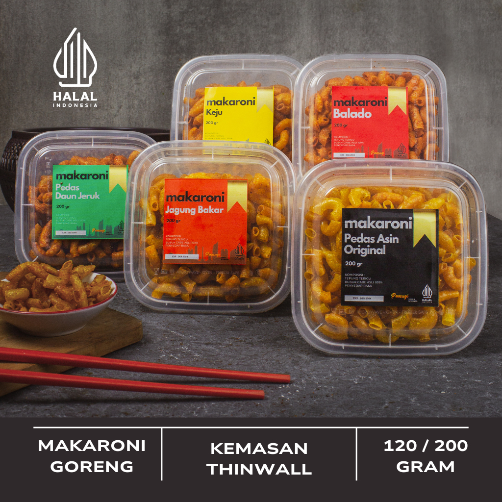 

Makaroni Goreng Kemasan Thinwall 120/200 Gram