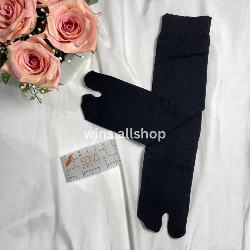 SOKA - Kaos Kaki Jempol dan Non-Jempol Hitam Size M