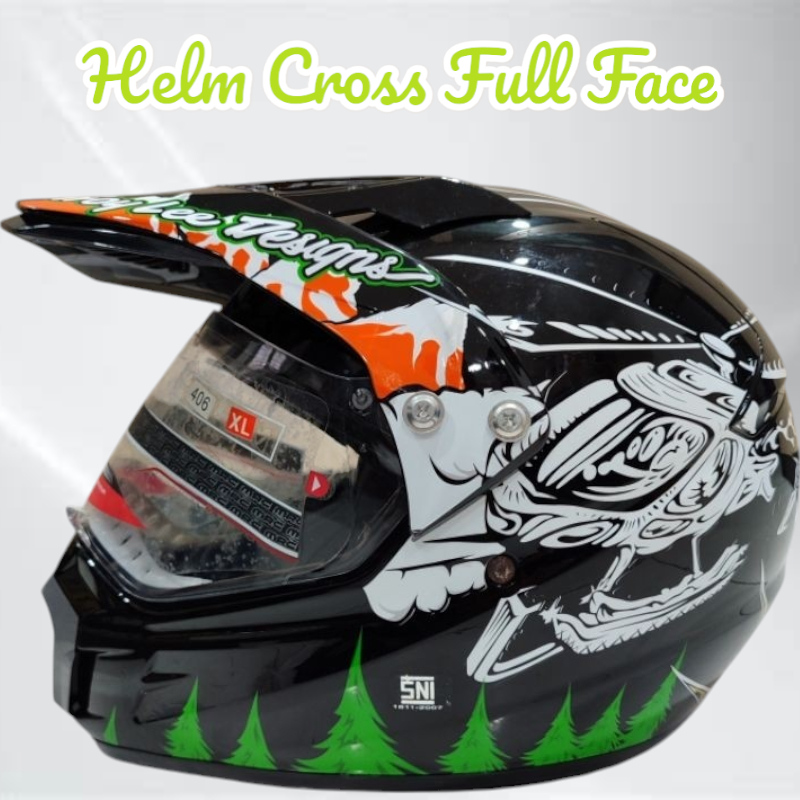 Helm Cross Fullface MRC / Helmet Motocross MRC Motif