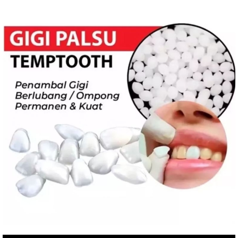 TEMPTOOTH 120 BUTIR - Untuk pembuatan Gigi palsu sementara, penambalan gigi berlubang, aksesoris pem