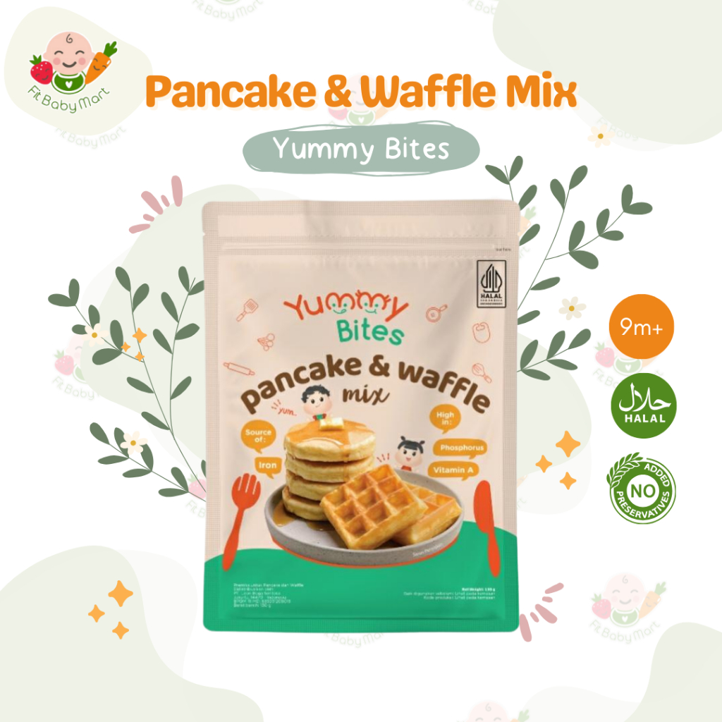 

YUMMY BITES - Tepung Pancake & Waffle Mix 130g | 9 Bulan+