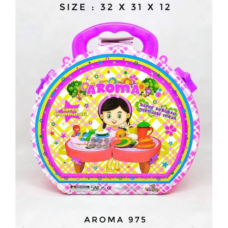 Aroma Koper Makanan 975 Aroma Meja Kecil Happiness Kitchen Mainan Masakan Koper Multifungsi
