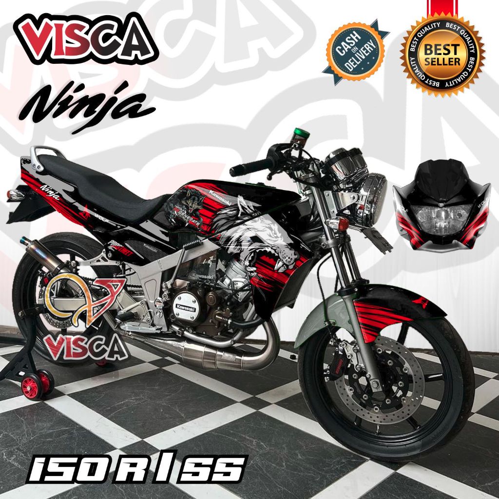 Decal Ninja R 150 SS Old Full Body Stiker Ninja 150 R Full Body Striping Ninja SS Old WOLF