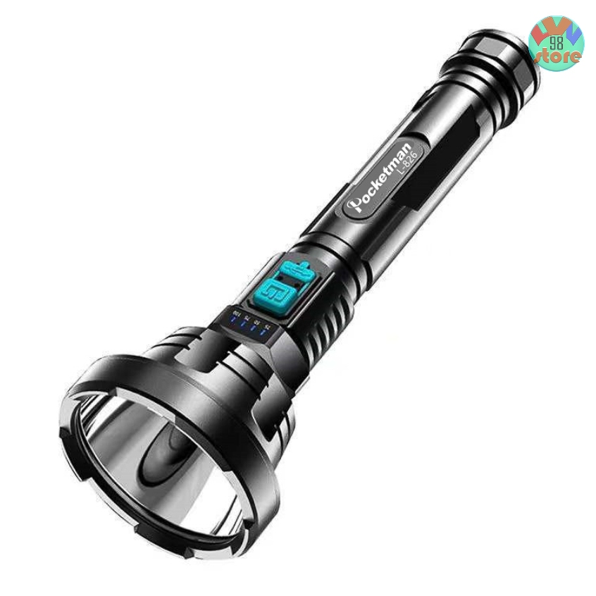 Pocketman Senter LED Flashlight Waterproof USB Rechargeable Cree