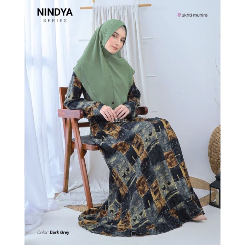 NINDYA GAMIS UKHTI MUNIRA GAMIS RAYON PREMIUM MOTIF ABSTRAK