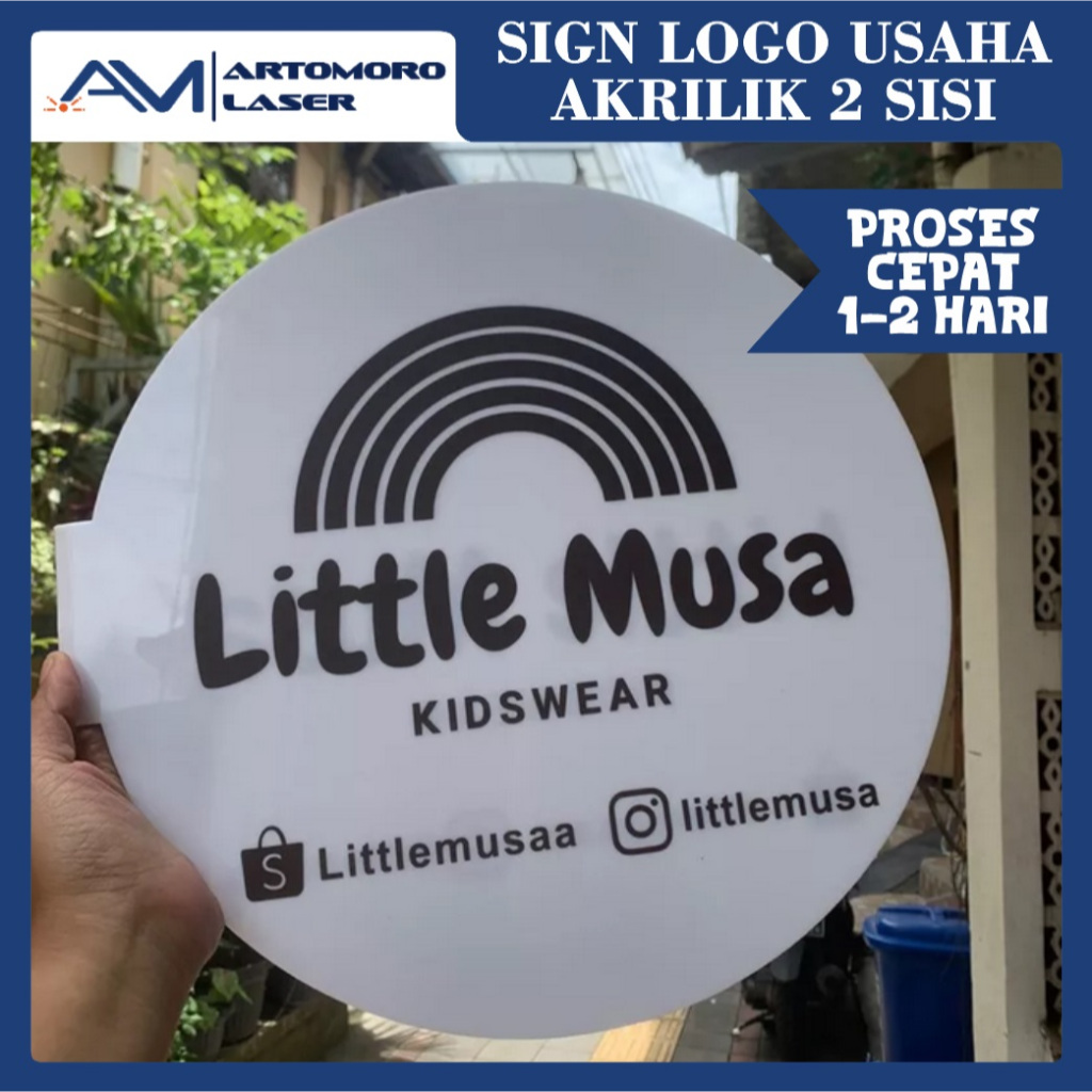 

AKRILIK PAPAN LOGO USAHA 2 SISI CUSTOM