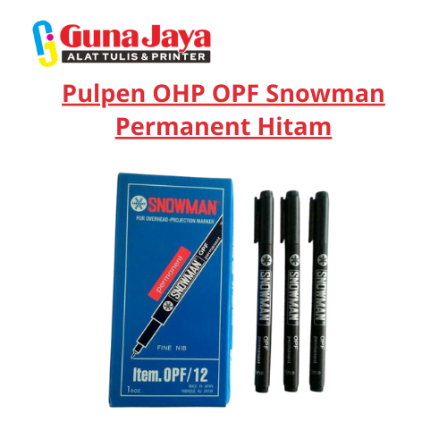 

Pulpen OHP OPF Snowman Permanent Hitam