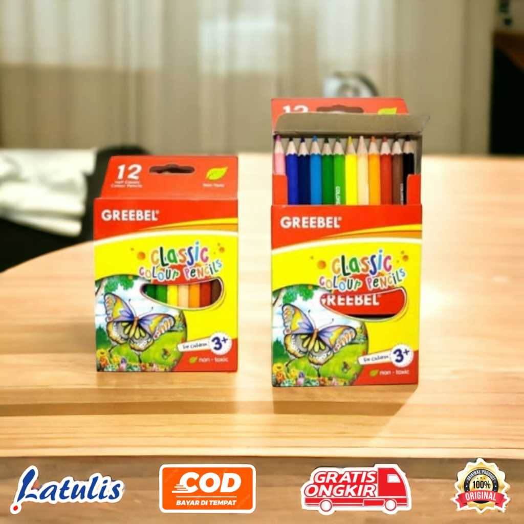 

Pensil Warna GREEBEL 12 PENDEK/PANJANG (3pack)