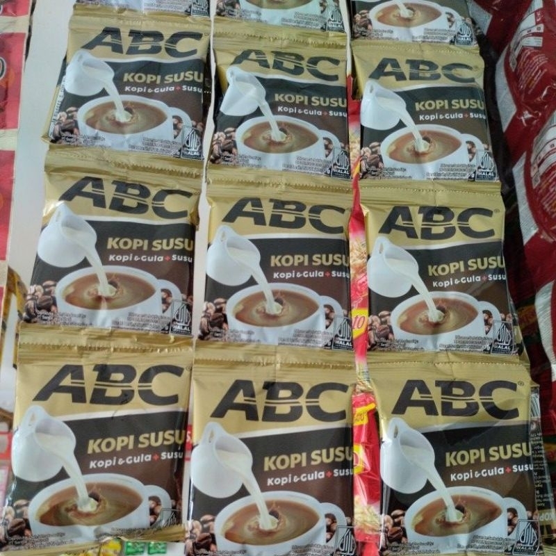 

kopi abc susu kopi gula susu 1renceng isi 10bungkus