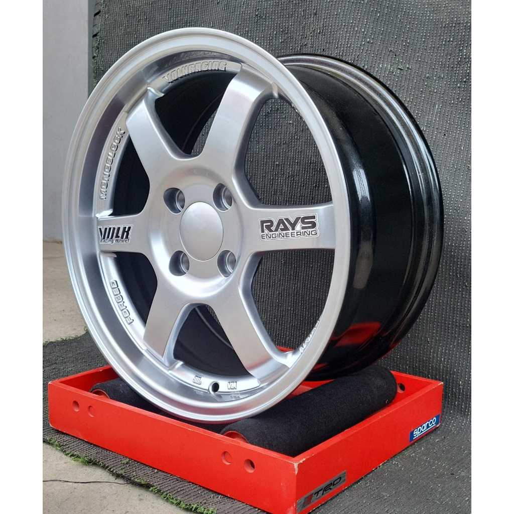 Velg Mobil TE37 Ring 15x7.0 PCD 4x100 ET 37 Hyper Silver