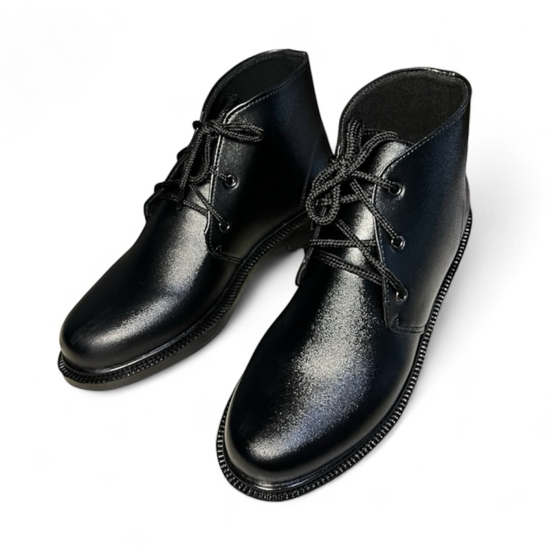 ZUMIXSO Sepatu PDH TALI 3 Sepatu PDH Hitam Doff Pria Sepatu Pantofel Pria Kulit Sintetis