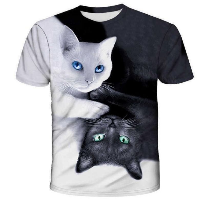 kaos kucing 3d/kaos kucing printing/kaos kucing keren