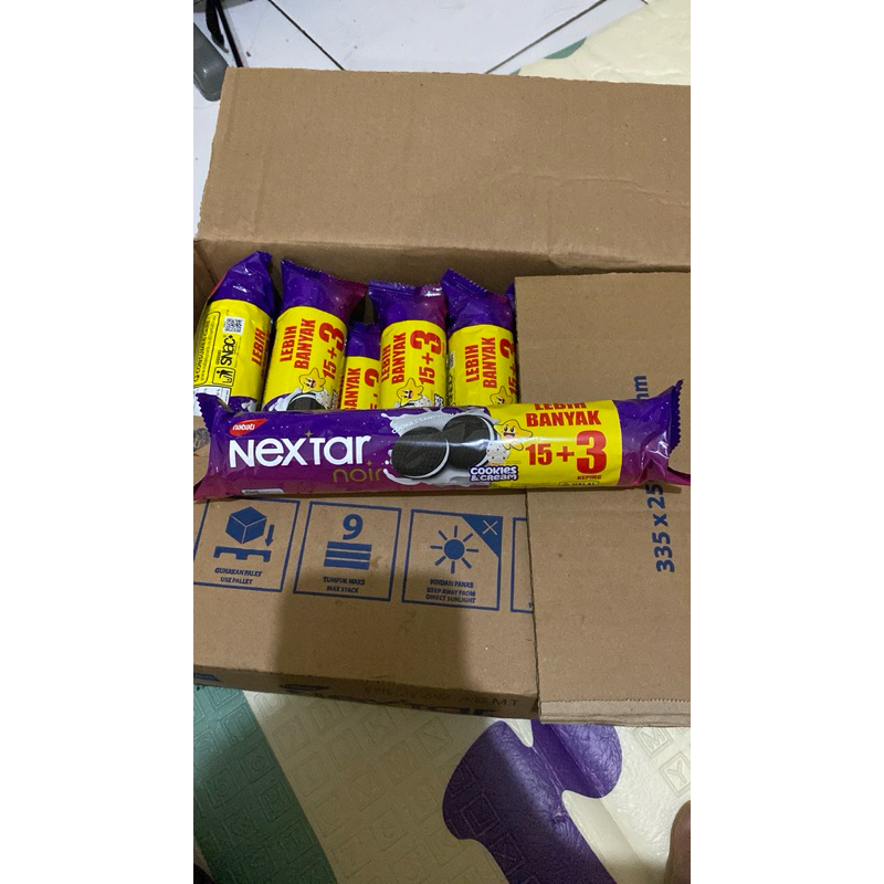 

1 karton nextar noil cookies & cream (24 pcs 120g + 24g)