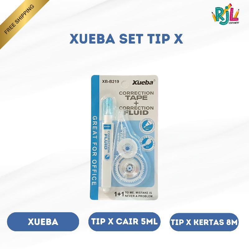 

Xueba Set Tip X | Correcrion Tape & Correction Fluid | XB-B219
