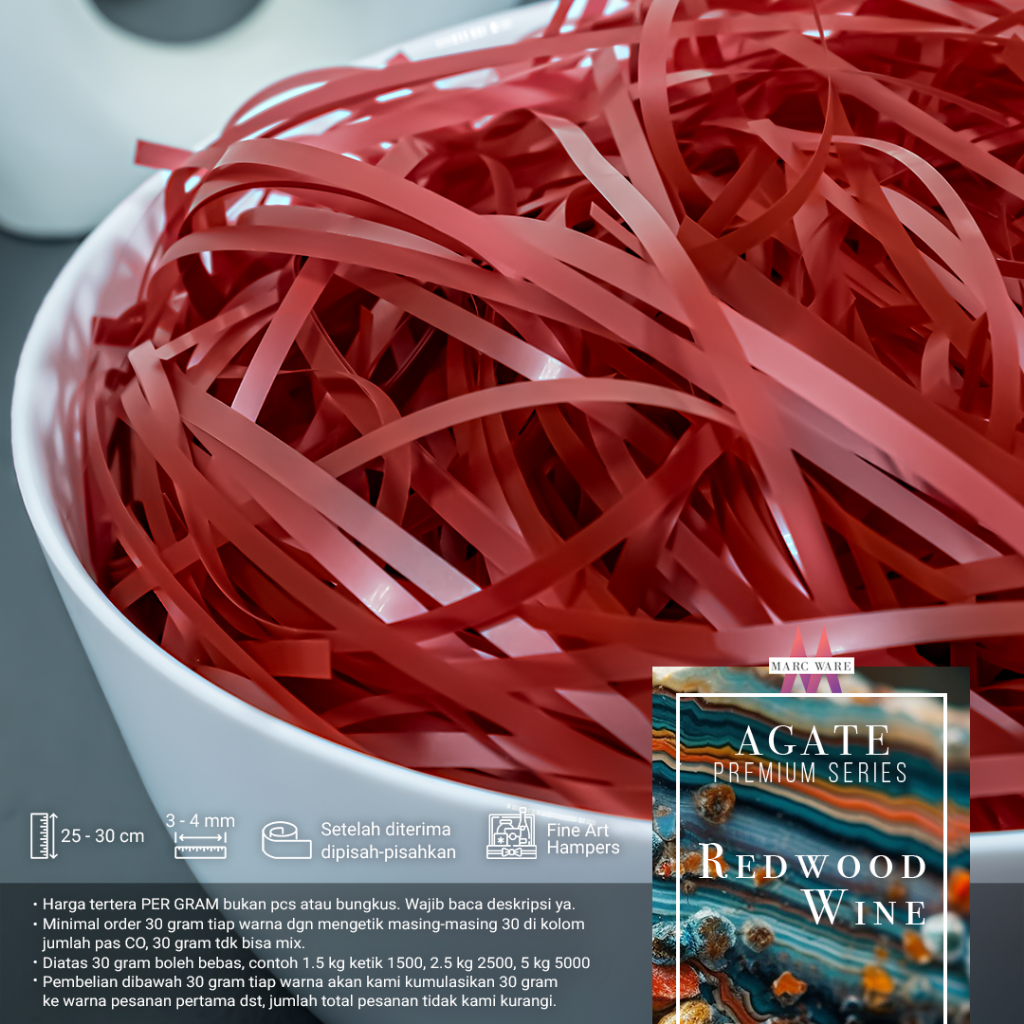 

KERTAS CACAH KERTAS SERUT PREMIUM REDWOOD WINE - PER GRAM
